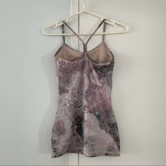 LULULEMON CRZ Y strap marble pink yoga tank top 4 - Picture 4 of 11
